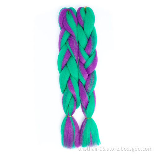 MYZYR Long Ombre Jumbo Synthetic Braiding Hair Braid K anek alon Hair Extensions Rainbow Pink Blonde Purple Crochet Braid MUMUPI